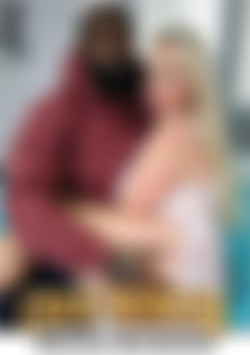 Momma Bombshell, a voluptuous woman, indulges in a passionate encounter with a black man while her husband watches, the room filled with a mix of desi front cover